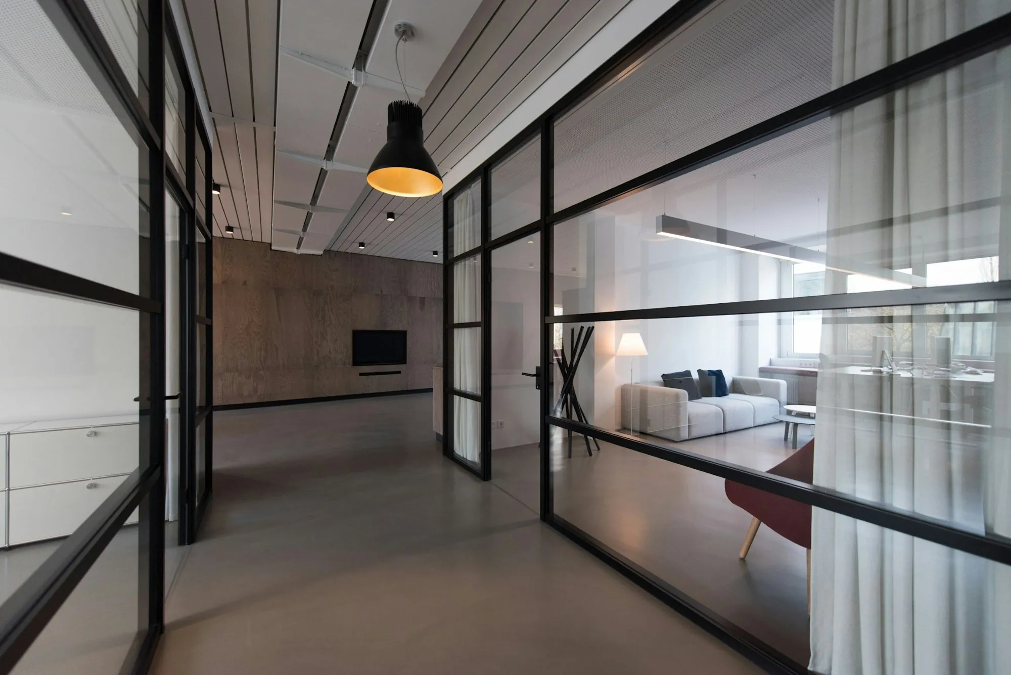 Commercial glass facade with reflective window film