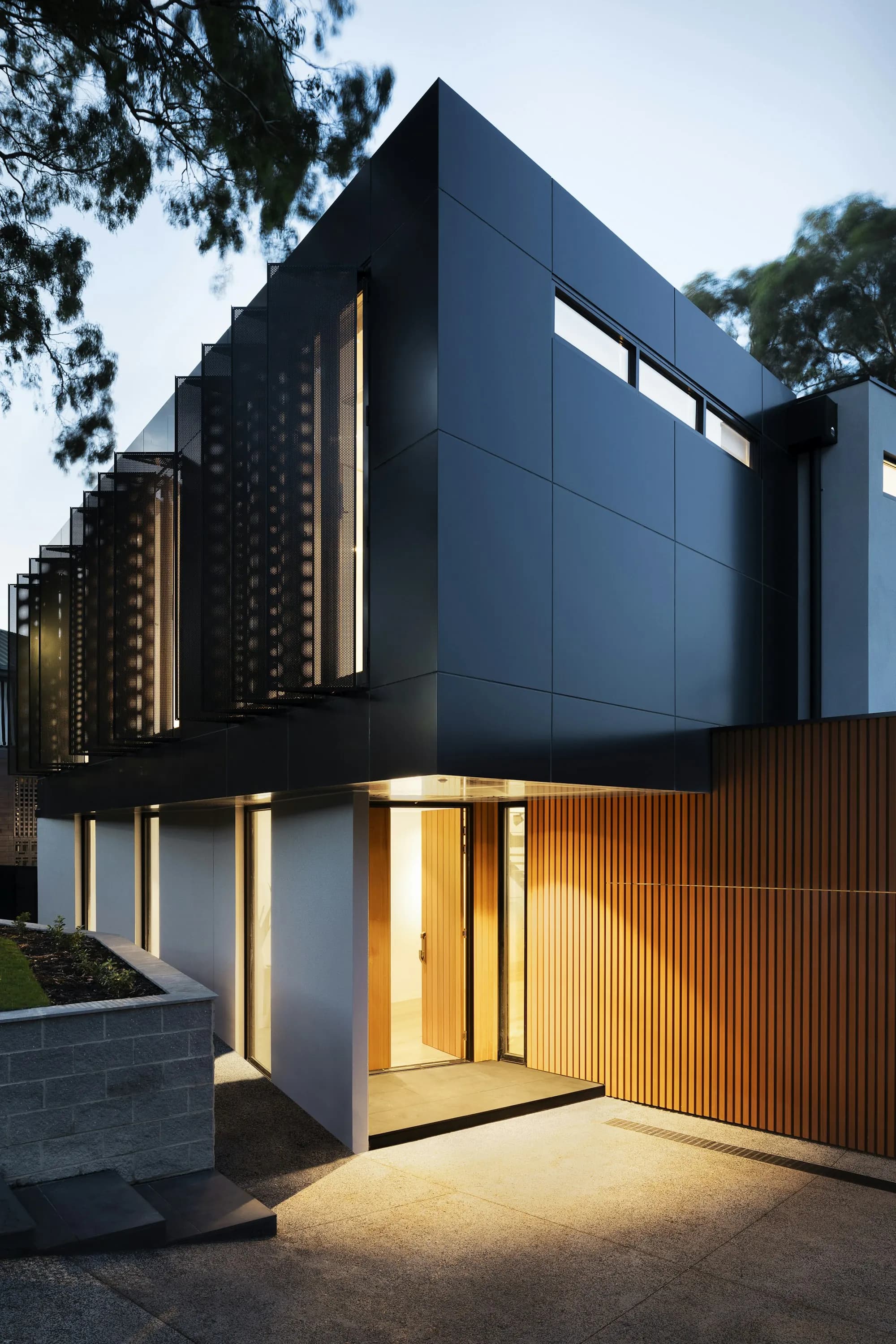 Modern home windows with tinted solar film